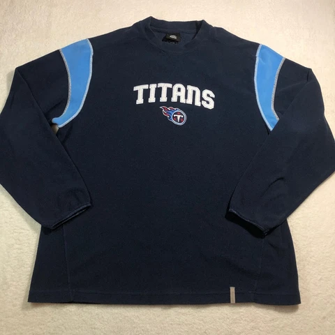 Tennessee Titans Sweater Mens Large Fleece Crew Neck Pullover Reebok Cover