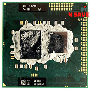 Intel Core i7-640M 2.8GHz 2-Core 4MB Socket G1 Laptop Mobile CPU Processor SLBTN