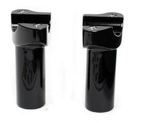 RISER MANUBRIO neri H-D HARLEY DAVIDSON CUSTOM BOBBER SPORTSTER DYNA SOFTAIL - Bild 1 von 12