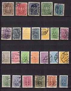 Österreich 1922-24 Symbole 25 Marken gestempelt /TE5198a - Bild 1 von 1