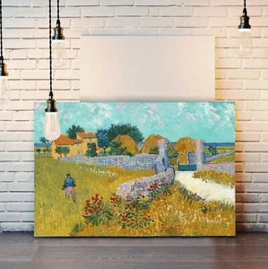 Van Gogh Farmhouse in Provence CANVAS WALL ART PAINTING PRINT ARTWORK CLASSIC - Picture 1 of 9