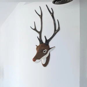 Kunsthirschkopf rustikal Herbstdeko abnehmbar für Heimdekoration Esszimmer - Bild 1 von 7