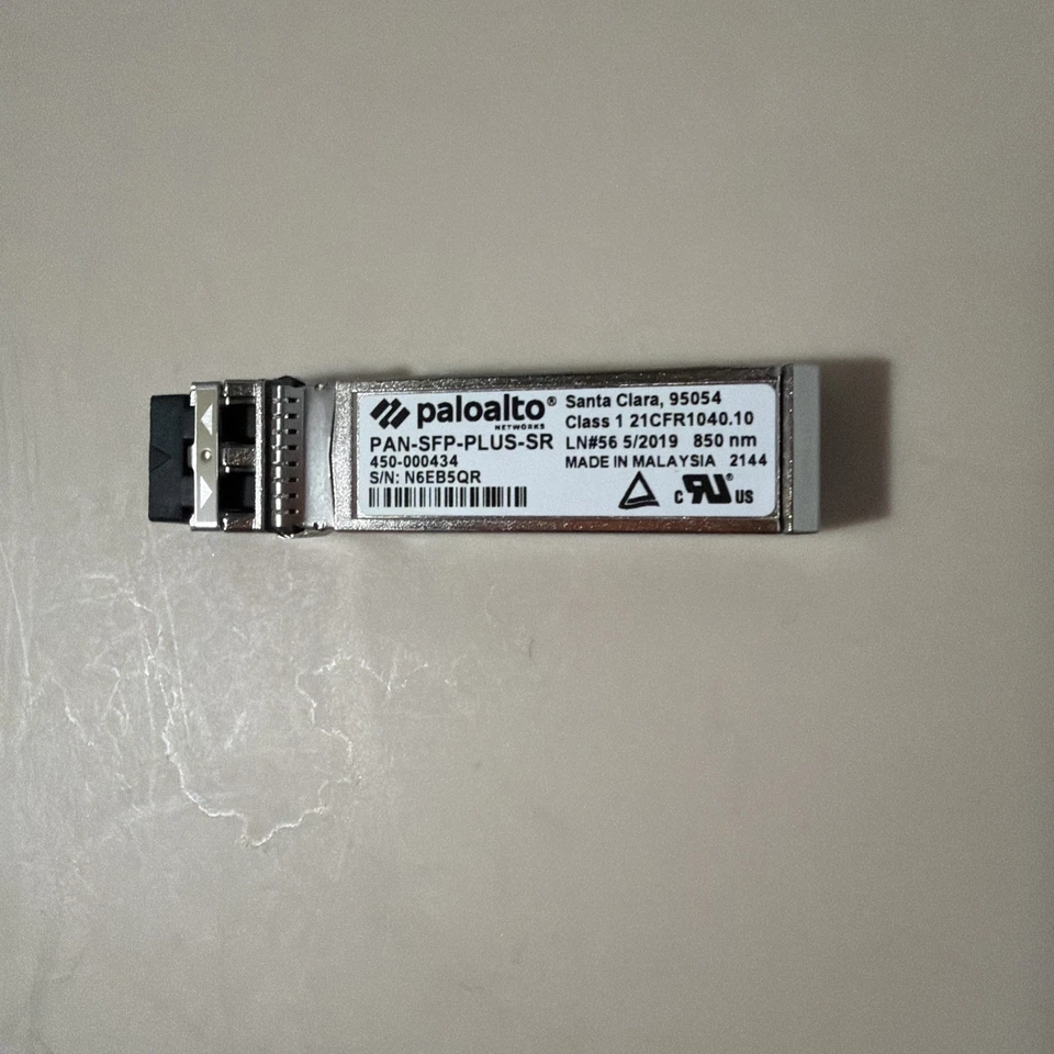 Palo Alto PAN-SFP-PLUS-SR 450-000434 Transceiver - Image 1 of 1