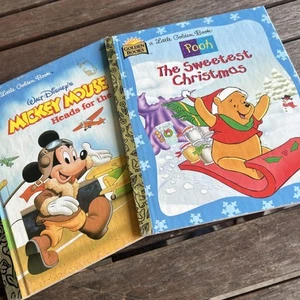 Walt Disney Mickey Mouse Heads For The Sky A Little Golden Books Pooh Sweetest.. - Picture 1 of 8