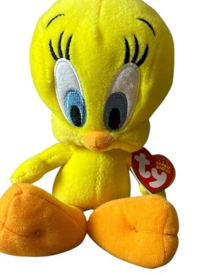 Ty Beanie Babies Tweety Looney Tunes 2011 etiquetas todavía incluidas juguete de dibujos animados LEER Foto 1 de 4
