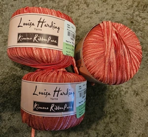 3 Stück Louisa Harding Kimono Band reines Nylon Garn orange, Vintage - Bild 1 von 1