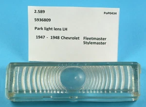 1947-1948 Chevrolet Fleetmaster Stylemaster NOS LH park light lens 5936809 - Picture 1 of 6