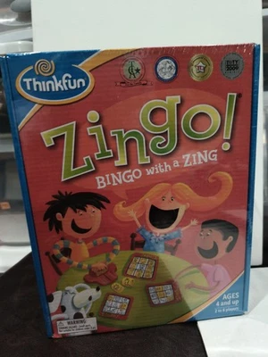 Zingo! Bingo with a Zing Kids & Family Board Game by Thinkfun NEW SEALED - Image 1 of 4
