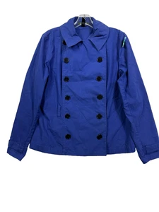 Chaqueta para mujer Lauren Ralph Lauren manga larga cierre de botones talla L grande azul - Imagen 1 de 10