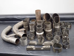 Lot of Exhaust Tip Turn Down Elbow Reducer Bushings Brackets - AS SHOWN - Picture 1 of 20