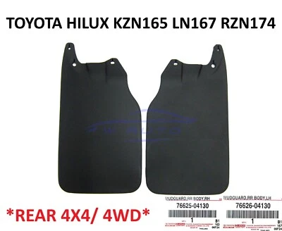 OEM Rear Mud Flaps Guard For Toyota Hilux 4WD 4X4 KZN165 LN167 RZN174 1998-2004 - Image 1 of 4