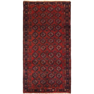 Tribal Afghan Red Carpet Oriental Entryway Area Rug Wool Carpets 3'2x6'4 ft 1266 - Picture 1 of 8