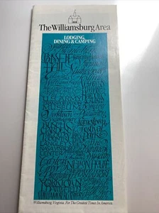 Vintage Williamsburg Virginia Lodging Dining And Camping Guide stmap Abz - Picture 1 of 5