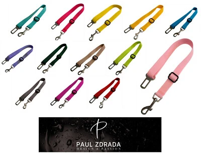 PAULZDRADA Anschnallgurt Hunde Sicherheitsgurt Auto Sicherheitsleine Hundegurt Hundeleine