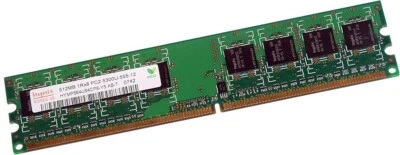 Hynix 512MB , DDR2 , 240 PIN , PC-5300U ( P/N: HYMP564U64CP8-Y5 AB ) - Image 1 of 2