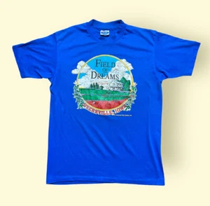 Vintage Field Of Dreams Movie Promo T Shirt 1990s Men’s Large Blue Vtg 90s - Picture 1 of 4