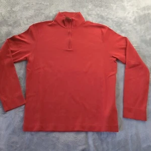 Banana Republic Pullover Men Large Maroon Half Zip Sweater Mock Neck Long Sleeve - Picture 1 of 11