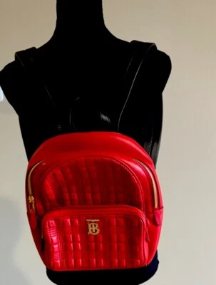 Mochila BURBERRY Mujer Cuero Rojo Nueva Sin Etiquetas.  Foto 1 de 4