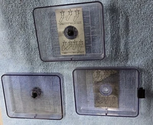 Datsun 240Z 3 Pack Fusebox Covers-2 8/71-8/73, 1 Other- Good Shape-Barn #11 - Picture 1 of 10
