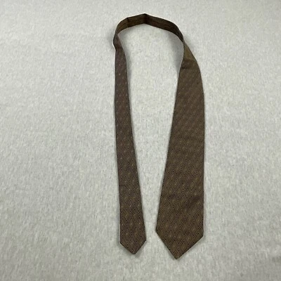 Gravata Luciano Barbera masculina 100% seda feita na Itália geométrica dourada e marinha - Imagem 1 de 4