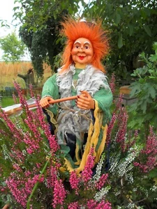 Hexe freundlich Hängend Figur Walpurgisnacht Halloween Dekofigur Nr.2 45cm,,, - Bild 1 von 12
