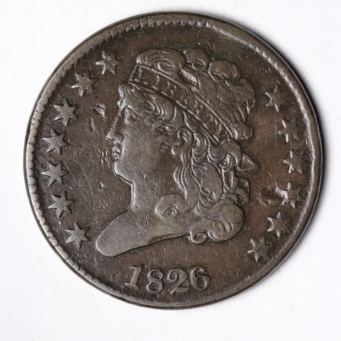 1826 Classic Head Half Cent CHOICE XF E102 UBG Cover
