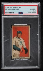 1909-11 T206 Piedmont 350 Back Pryor McElveen PSA 2.5