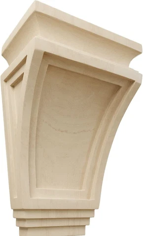 Ekena Millwork COR06X04X09ARRW Arts and Crafts Wood Corbels, 6"W X 4"D X 9"H, Ru Cover
