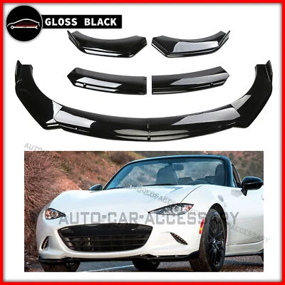 Спойлер закраина переднего бампера для Mazda Miata MX-5 NA NB глянцевый черный стиль - Изображение 1 из 4