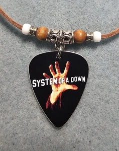 Handmade System Of A Down Aluminum Guitar Pick Necklace - Picture 1 of 2