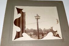 Rare Antique American Telephone Pole Top Birdhouse Outdoor Animal Cabinet Photo!