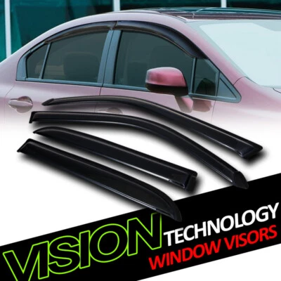 Para 04-06 Tundra Doble Cabina Protector Lluvia/Viento Ventilación Oscura Sombra Deflector Ventana Visera Foto 1 de 2