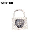 Chakra Crystal Stone Lock Schoolbag Heart Quartz Pendant Ornaments Gift Healing