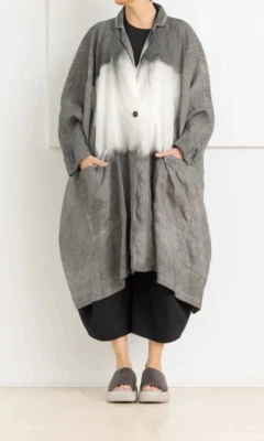 THE S/S 2025 FUNKY RUNDHOLZ ASTEROID LINEN OVERSIZED COAT OSFA - Image 1 of 4