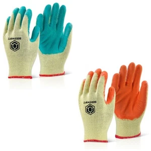 10 X Beeswift Económica Multiuso Agarre Natural Goma Guantes Revestidos EC8N - Picture 1 of 5