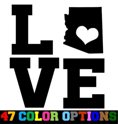 STARCRAFT Vinyl Decal Truck Car Sticker Laptop - Home State Map Outline Love Arizona