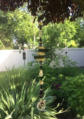 Hecho a mano Cuarzo, Hematita Negro Lava Ágata Ónix Citrino Atrapasol Swarovski EE. UU. Foto 1 de 4