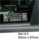 5 x Rolls Royce GPS Tracking Device Security Stickers-Phantom,Car Alarm Tracker