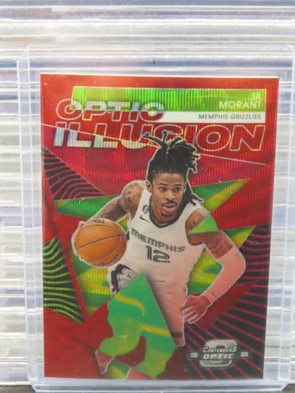 2022-23 Contenders Optic Ja Morant Red Wave Prizm Optic Illusion #11 Grizzlies