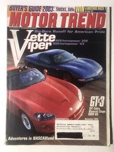 Motor Trend Magazine November 2002 Volume 54 No 11 - Picture 1 of 2