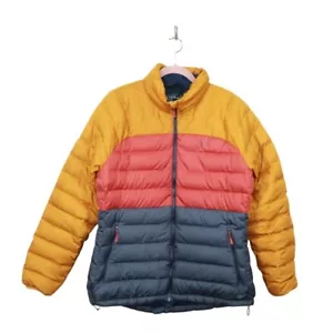 Chaqueta de plumón LL Bean para mujer bloques de color náutica azul marino bronce brillante XL - Imagen 1 de 10