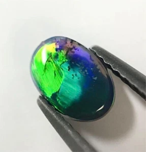Australian Natural Black Opal Loose Stone Lightning Ridge Stone 6.8x4.8x1.8mm - Picture 1 of 20