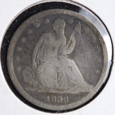 1838 Small Stars Seated Liberty Silver Dime CHOICE FINE E223 GEQ Cover