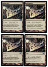 Buried Ruin 4x x4 PLAYSET M12 Core Set 2012 Colorless Land MTG NM Actual Pics