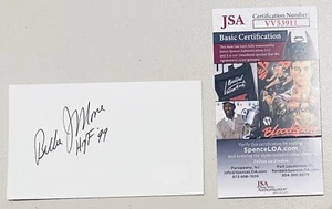 Tarjeta firmada de Billie Moore autografiada 3x5 JSA Cert UCLA Entrenador de Baloncesto HOF - Imagen 1 de 1