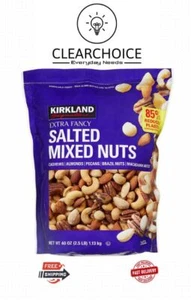 New Kirkland Signaturee Extra Fancy Mixed Nuts - 40 OZ Pack, 2.5 LBS Kosher Nuts - Picture 1 of 7