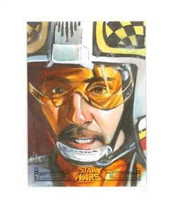 2017 Topps Star Wars 40th Anniv Sketch Card Biggs Darklighter by Mark Mangum 1/1 - Picture 1 of 2