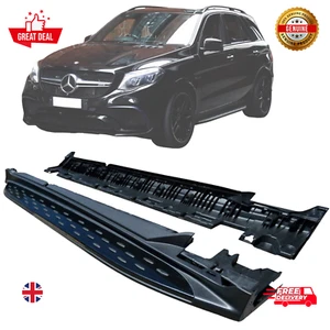 Side Steps For Mercedes GLE ML Gloss Black Running Boards W166 2012-19 OE Style - Picture 1 of 6
