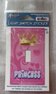NEU IM PAKET Lichtschalter Aufkleber Abdeckung Prinzessin ca. 2" breit x 4" hoch - Bild 1 von 1