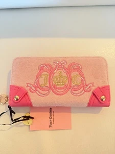 NWT JUICY COUTURE LOVERS LARGE ZIP AROUND WALLET BAG PINK - Picture 1 of 5